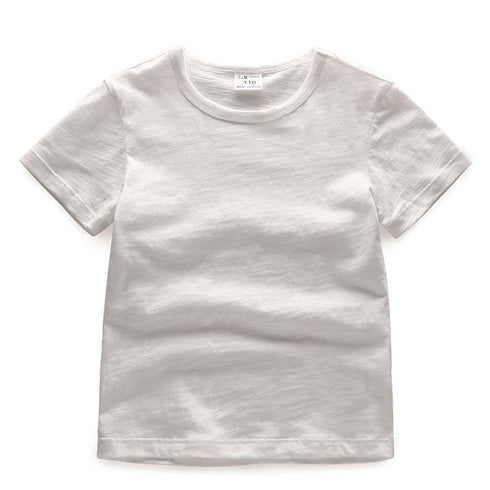 Children's Solid Breathable Short Sleeves (five Colors)